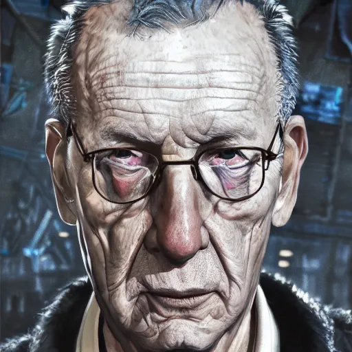 Image similar to elderly werner hertzog, hyperrealistic portrait, bladerunner street, disco elysium style, photo realistic, dynamic lighting, artstation, poster, volumetric lighting, very detailed face, 4 k, award winning