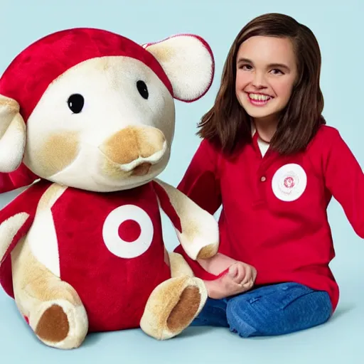 Prompt: a catalogue for Target selling plush animals