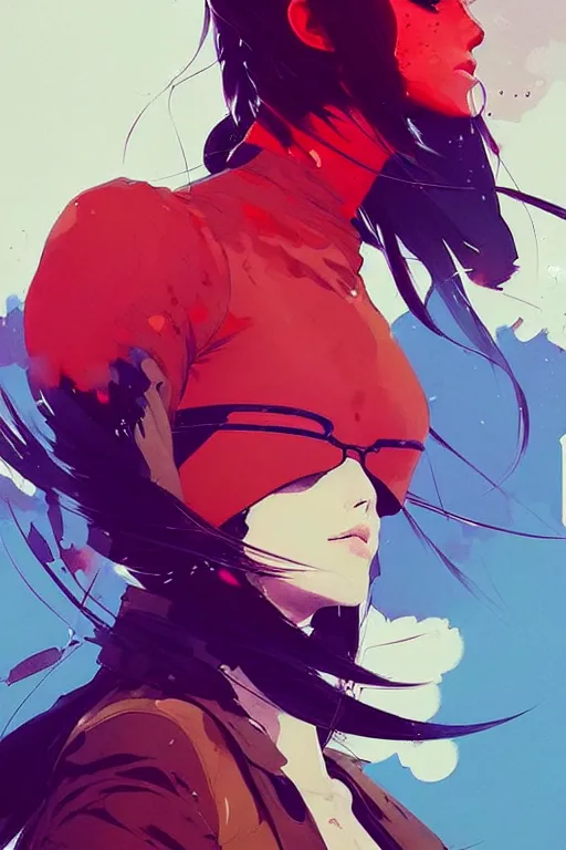 Image similar to an ultradetailed beautiful painting of a stylish woman fighter, by conrad roset, greg rutkowski and makoto shinkai, featured on artstation