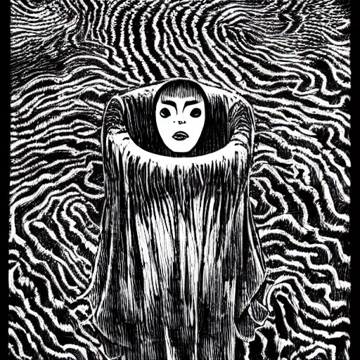 Image similar to cosmic horror, junji ito