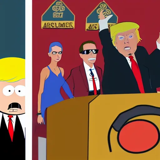 Image similar to donald trump from south park