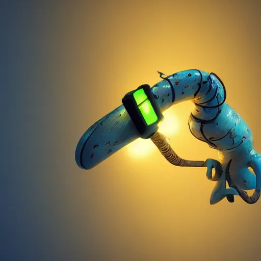 Image similar to telephone, vintag art, bioluminescence, rim light, highly detailed, tilt shift, digital painting, concept art, smooth, sharp focus, pleasing aesthetics, 3 d render, octane render, disney pixar, 4 k