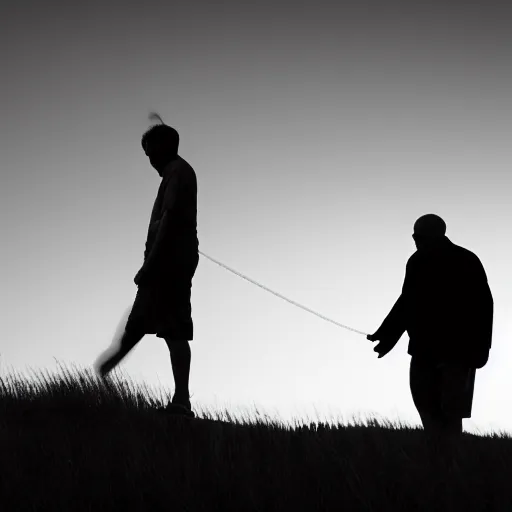 Image similar to father silhouette, award winning black and white photography