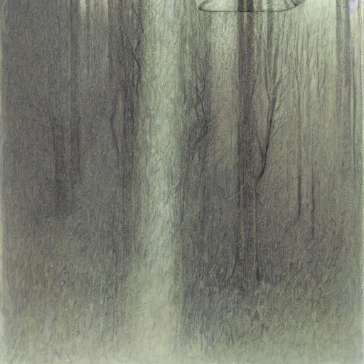 Image similar to blooming transparent tall forest square haddock halite bench spook, by odilon redon and jean giraud and jarosław jasnikowski, charcoal drawing, impressionism, oil on canvas