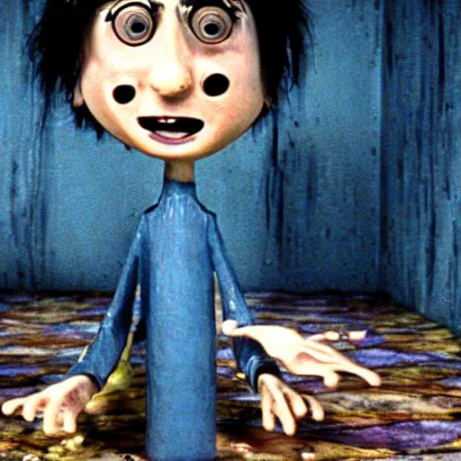 Image similar to A still of Filthy Frank in the film Coraline, highly detailed, very detailed, extremely detailed, detailed, HD Quality, taken in the mid 2000s