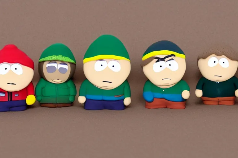 Image similar to Southpark in claymotion