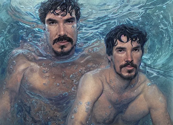 Image similar to a highly detailed underwater portrait of stephen strange, james gurney, james jean