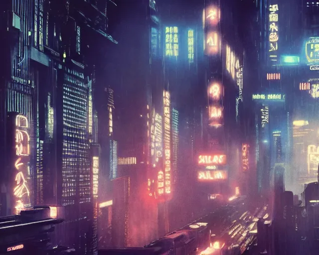 Prompt: 2 0 1 8 blade runner movie still man look at the cityscape from roof perfect face fine realistic face pretty face neon puffy