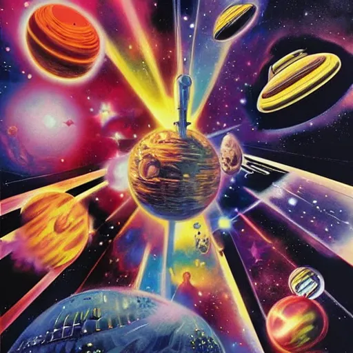 Image similar to album cover of a deep space star field. jack kirby, alex ross.