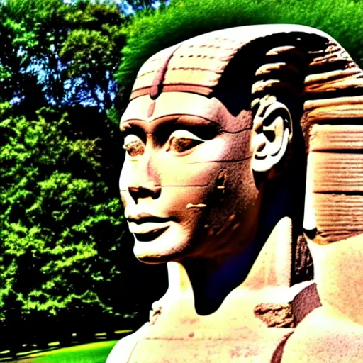 Image similar to sphinx head in central park new york dji drone footage flat light high s - log