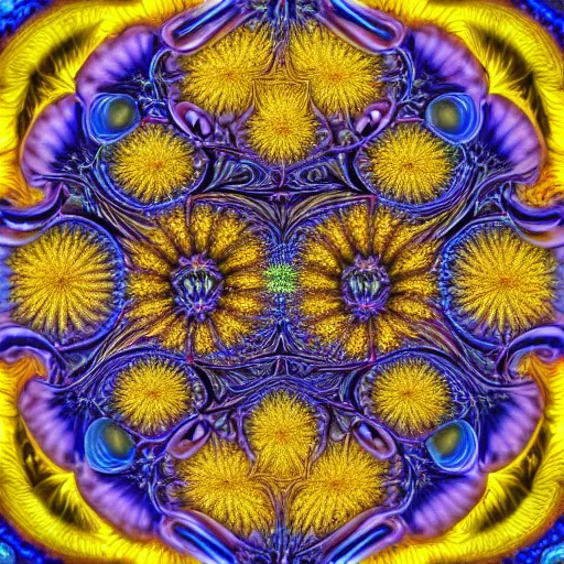 Image similar to beautiful female, flowers, mandelbrot fractal, veins, arteries, intricate, golden ratio, full frame, microscopic, elegant, highly detailed, ornate, ornament, sculpture, elegant , luxury, beautifully lit, ray trace, unreal, eye fish lens, 3d, PBR, in the style of alex grey and Romero Ressendi