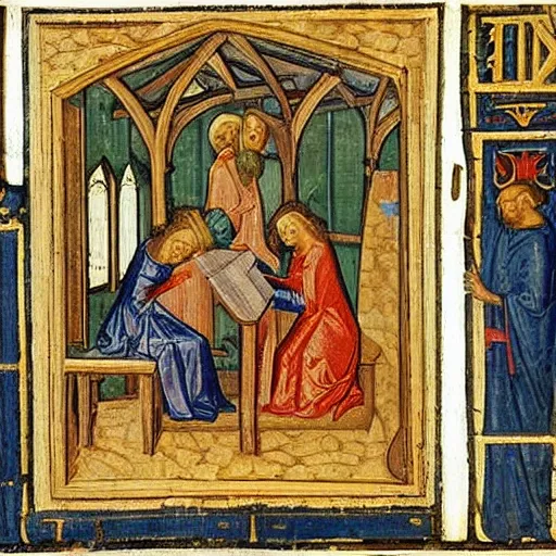 Image similar to medieval painting of the wifi not working