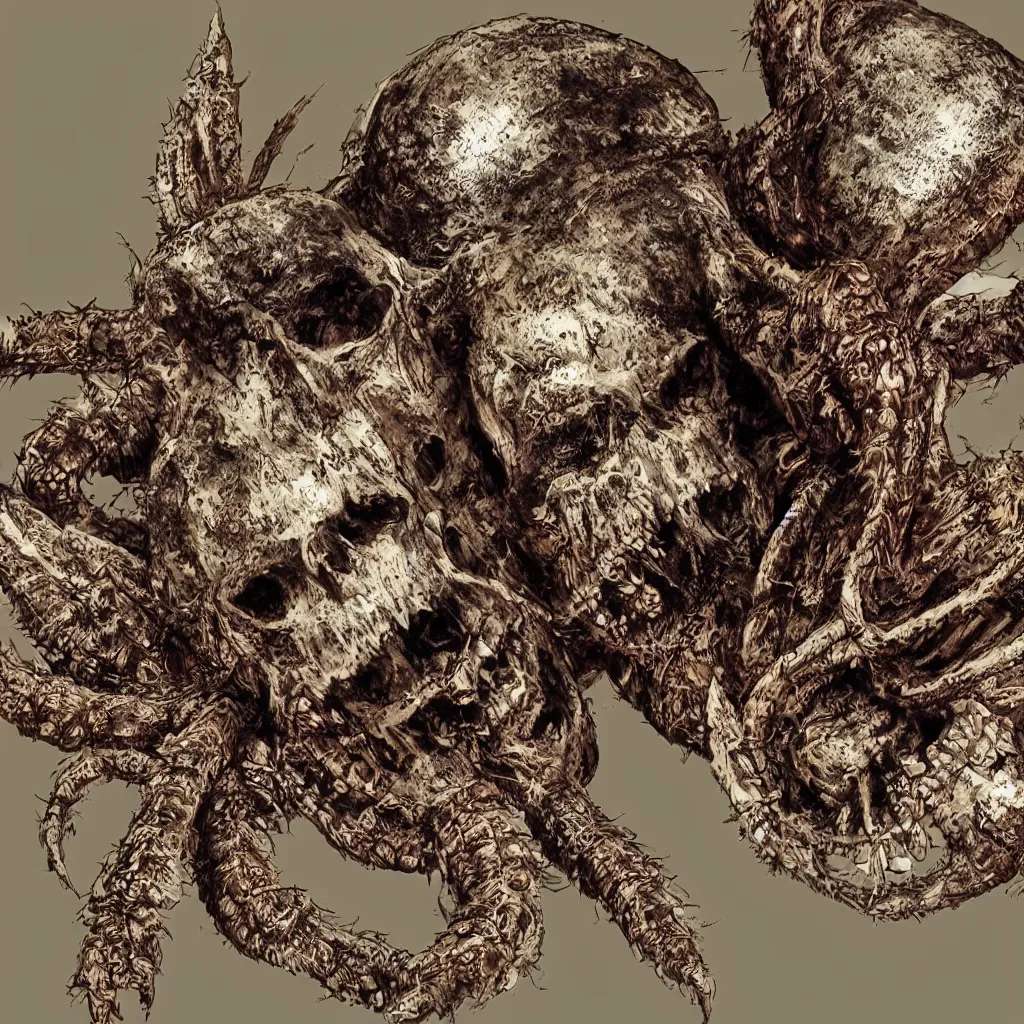 Prompt: realistic photo of a skulltula from Legend of Zelda