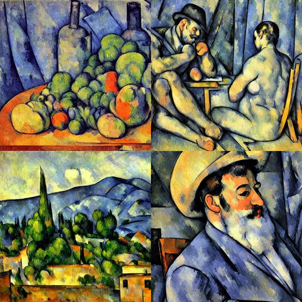 Prompt: Painting by Paul Cezanne
