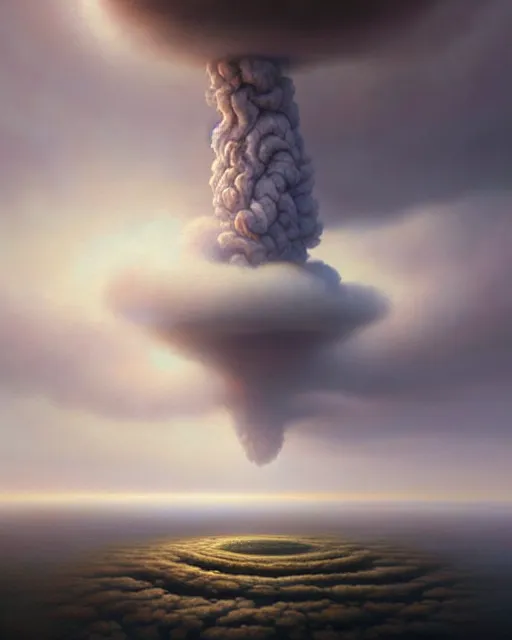 Image similar to a hyper - detailed 3 d render like an oil painting of venusian cloud farming, surrealism!!!!! surreal concept art, lifelike, photorealistic, digital painting, aesthetic, smooth, sharp focus, artstation hd, by greg rutkowski, bruce pennington, valentina remenar and asher duran,