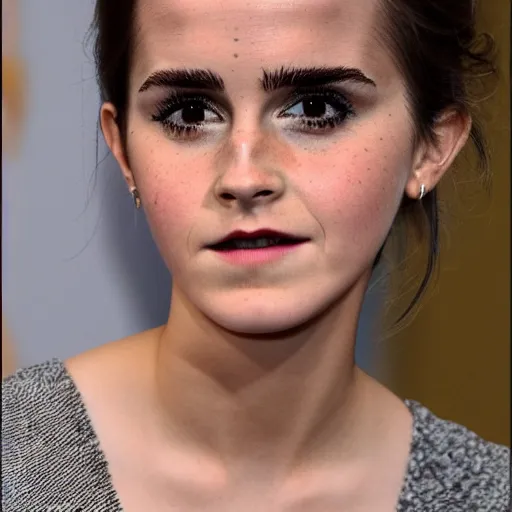 Prompt: Detailed picture of, A monster is metamorphosis into Emma Watson