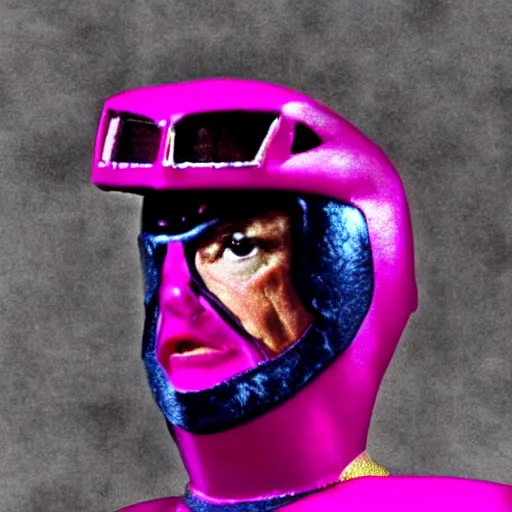 Image similar to jack nicholson as the pink power ranger, digital photography, highly detailed