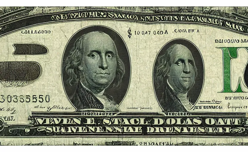 Image similar to rectangular photograph of three dollar u. s. currency note