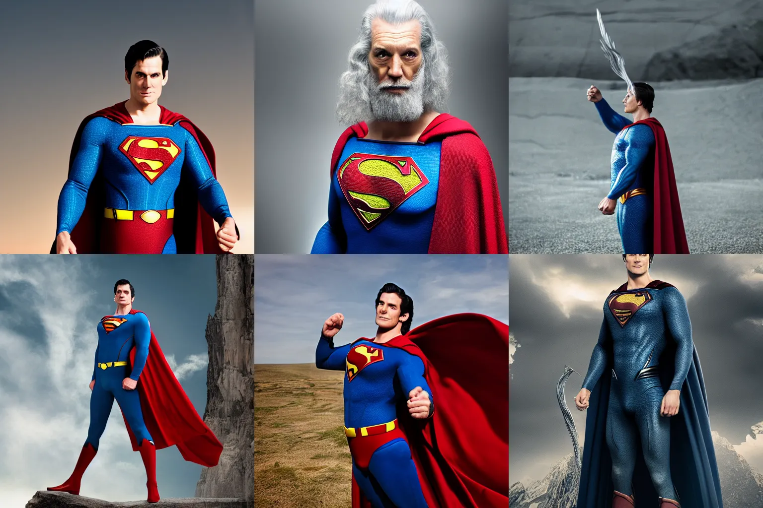 Prompt: superman gandalf, dslr photo