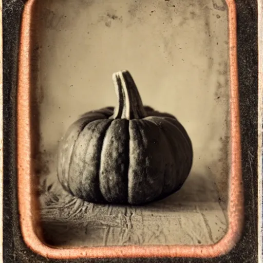 Image similar to tintype photo of rotting pumpkin