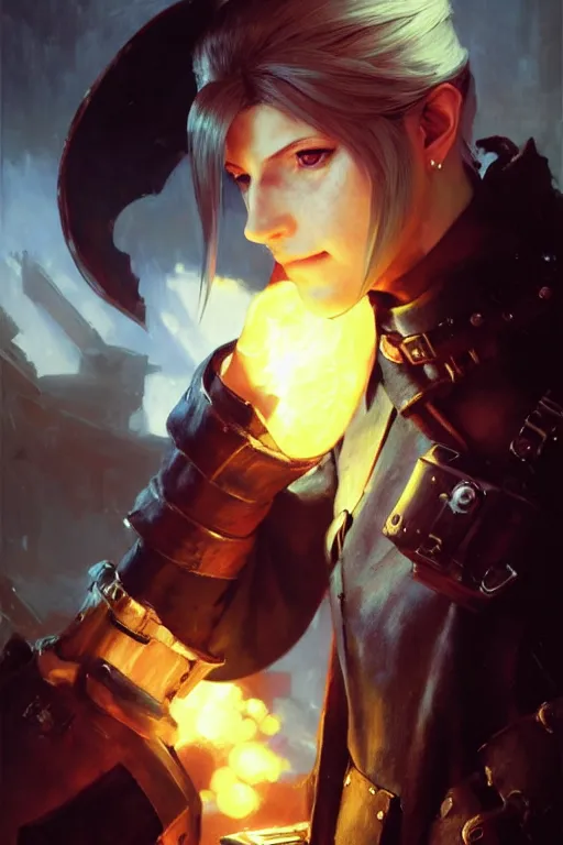 Prompt: jessie rasberry final fantasy 7 remake portrait dnd, painting by gaston bussiere, craig mullins, greg rutkowski, yoji shinkawa