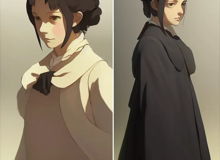 Image similar to 1 8 4 5 florence nightingale as teen, character face study, faces only, concept art finely detailed perfect art, painted by greg rutkowski makoto shinkai takashi takeuchi studio ghibli, pinterest, cevagraf comics