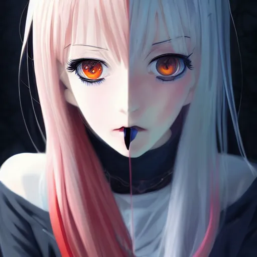 Image similar to anime portrait of a vampire as an anime girl by Stanley Artgerm Lau, WLOP, Rossdraws, James Jean, Andrei Riabovitchev, Marc Simonetti, and Sakimichan, trending on artstation