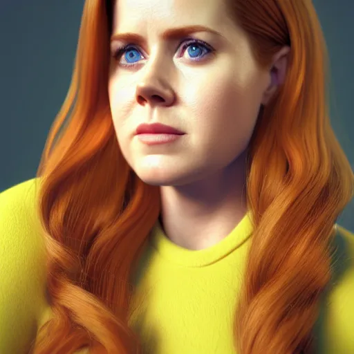 Prompt: photorealistic high resolution 3 d render of amy adams in pikachu onesie portrait, unreal engine 5, trending on artstation, volumetric lighting, subsurface scattering, highly detailed realistic human skin texture