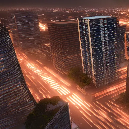 Image similar to Kinshasa as a modern metropolis octane render unreal engine volumetric lighting 4k wallpaper