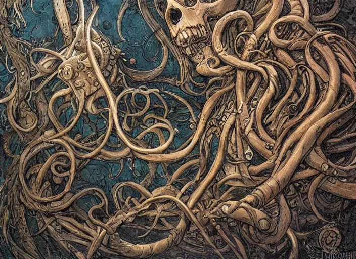 Image similar to a highly detailed beautiful davy jones, james gurney, james jean