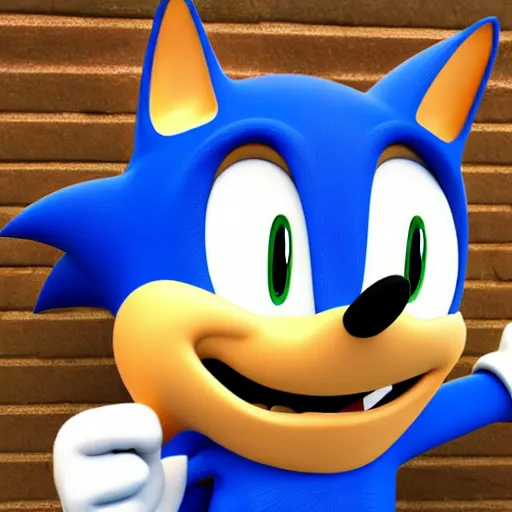 Image similar to sonic with batman head