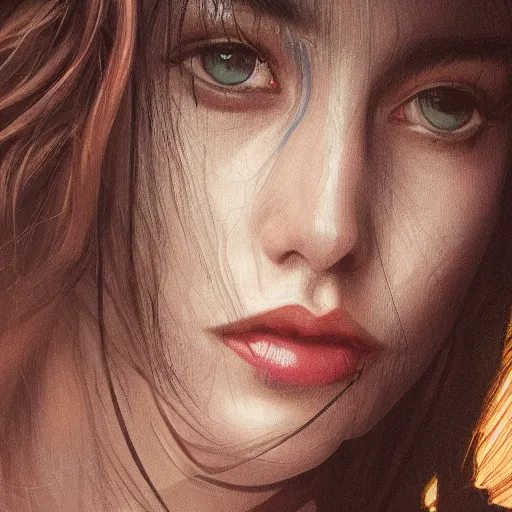 Image similar to Runic beauty of the beautiful face young mortal woman, dynamic lighting, cinematic, establishing shot, extremely high detail, shining, photo realistic, cinematic lighting, intricate line drawings, 8k resolution, oil painting on canvas