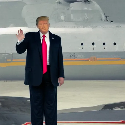 Prompt: trump t _ pose