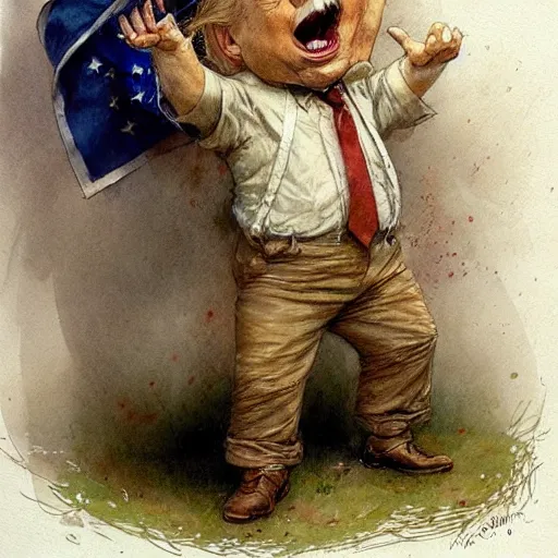 Image similar to ( ( ( ( ( donald trump hula hoop. muted colors. ) ) ) ) ) by jean - baptiste monge!!!!!!!!!!!!!!!!!!!!!!!!!!!