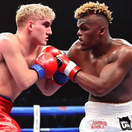 Prompt: jake paul fighting ksi