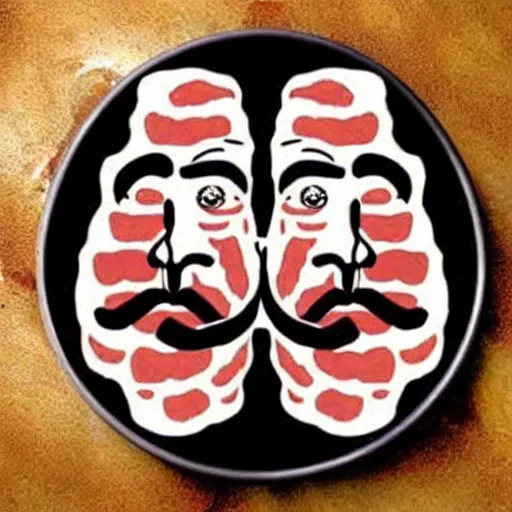 Image similar to chuck roast norris, chuck norris face made of meat