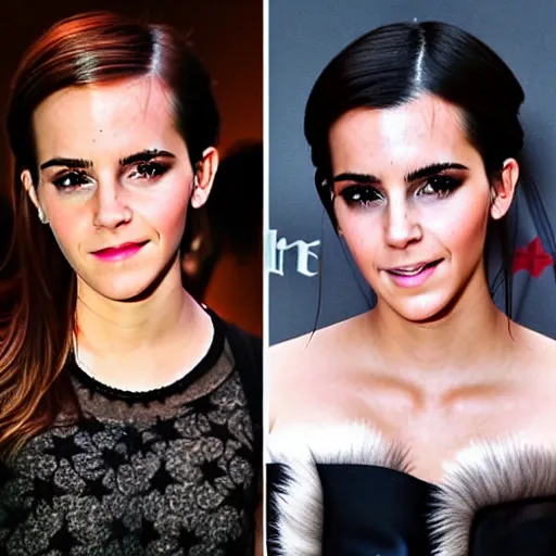 Image similar to Emma Watson and Kim Kardashian hybrid