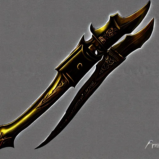 Prompt: intricate steel scimitar , rpg, digital art, skyrim, final-fantasy