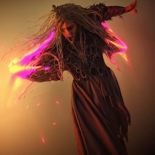 Prompt: A necromancer pulsing with necrotic energy, art by Konstantin Vasilyev, power auras, sigils, tattered cloth robes, substance 3d painter, PBR textures, Physical based rendering, cinematic, hyper realism, high detail, octane render, unreal engine, 8k, Vibrant colors, Smooth gradients, High contrast, depth of field, aperture f2.8