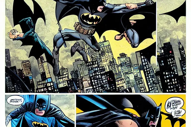 Image similar to “Batman comic pages.”