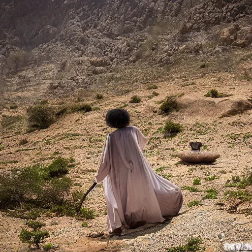 Image similar to man plays darbuka, beautiful bellidancer girl walks around Socotra among endemic plants, flowers and snags in a long transparent flowing dress and meets mystical animals, mystical insects, mystical birds, lizards, snakes, gorgeous, Atmosphere, hypnotic dimensions, mythology, Rococo, photorealism, ruan jia, steve mccurry, Zdzislaw Beksinski style, hyperrealistic, sharp focus, intricate concept art, digital painting, ambient lighting, 4k, hdt, artstation trending on Gsociety, trending on ArtstationHQ, trending on deviantart, professionally post-processed, wide-angle action dynamic portraithyperdetailed, hyper quality, 16K