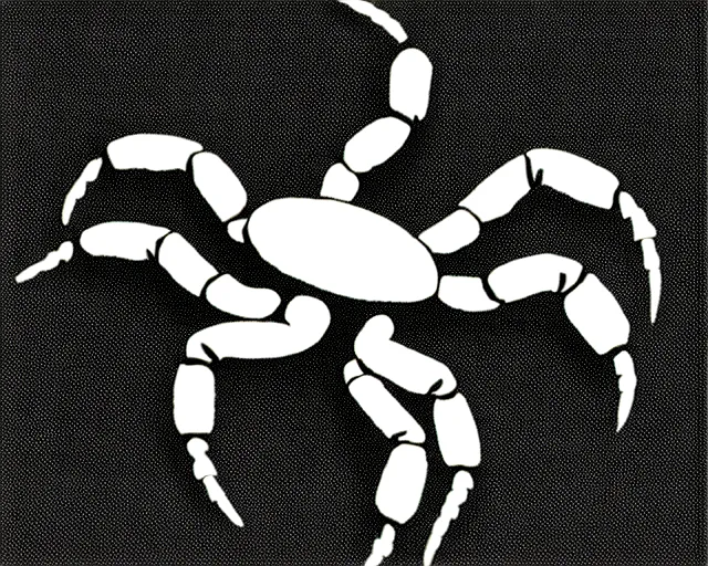 Image similar to a b & w illustration of a scorpion from a nes manual