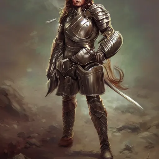 Image similar to a british longhair sodier with armor in the war, by stanely artgerm