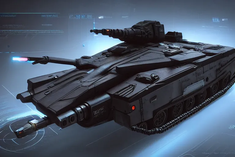 Image similar to cyberpunk alien concept inspired battlefield tank, futuristic look, highly detailed body, very powerful, photorealistic camera shot, bright studio setting, studio lighting, crisp quality and light reflections, unreal engine 5 quality render