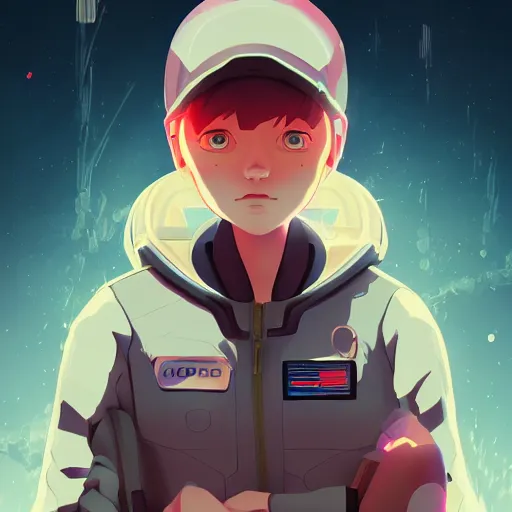 Prompt: gopnik on a space station, ambient lighting, 4k, anime key visual, lois van baarle, ilya kuvshinov, rossdraws, artstation