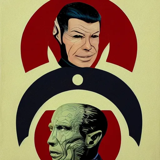 Image similar to a beautiful portrait of mister spok, star trek