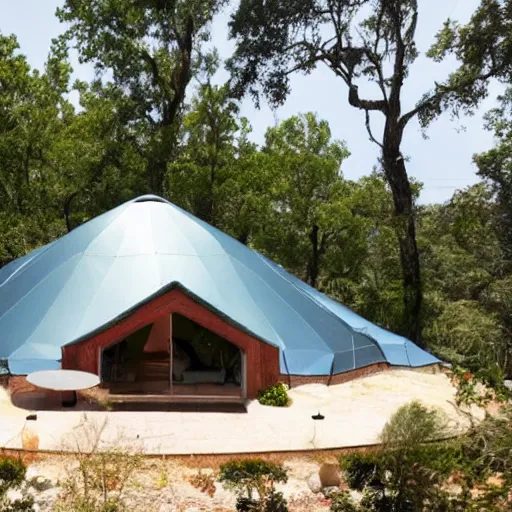 Image similar to delicious house made from domes and mesh tarp fabric