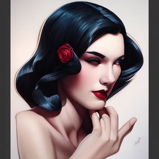 Image similar to art deco beauty by artgerm