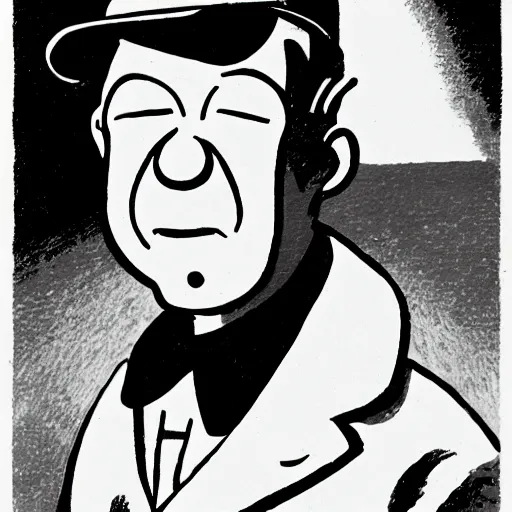 Prompt: a portrait of character, herge