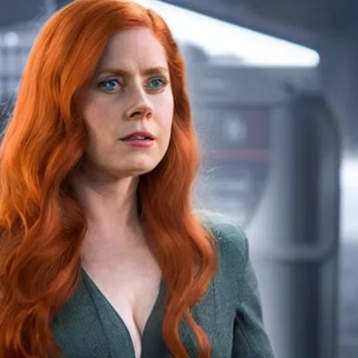 Image similar to movie film still of Amy Adams as Jean Grey in a new X-men movie, cinematic